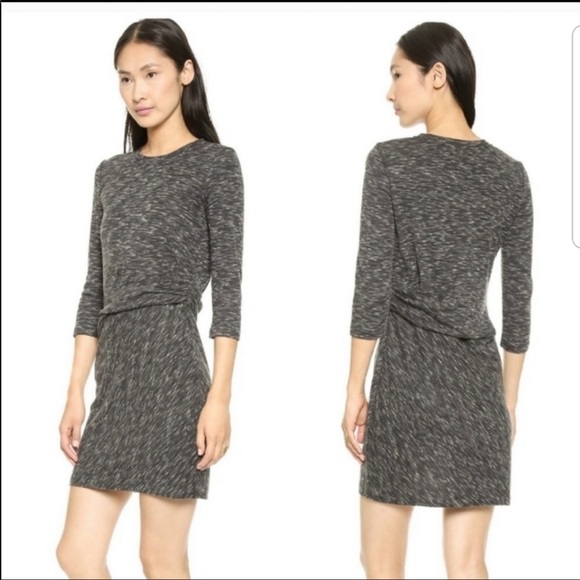 club monaco lana gathered twist long sleeves dress - Picture 4 of 5